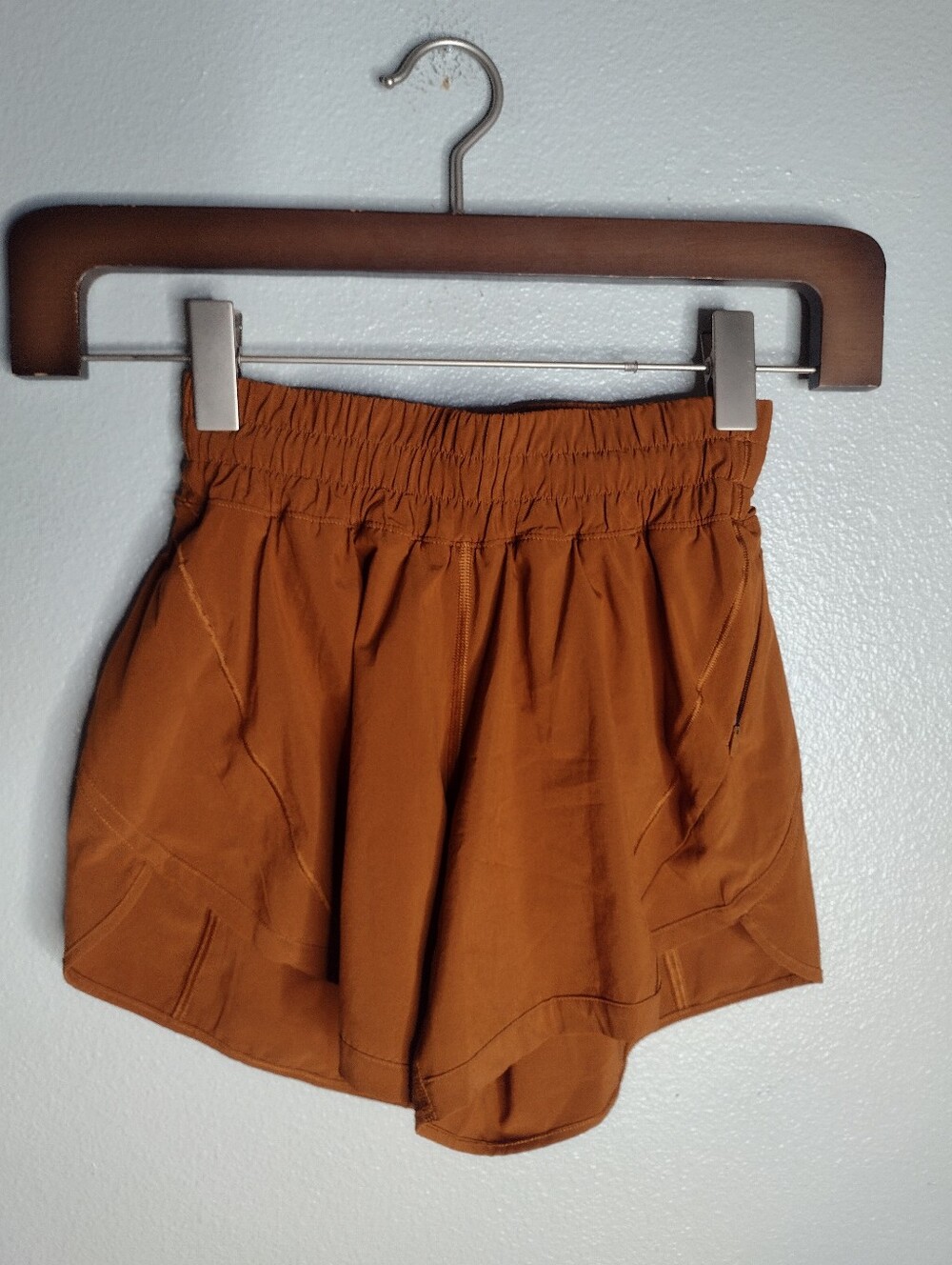Lululemon Track That High-Rise Lined Short 5" Copper Brown 4 Drawstring X